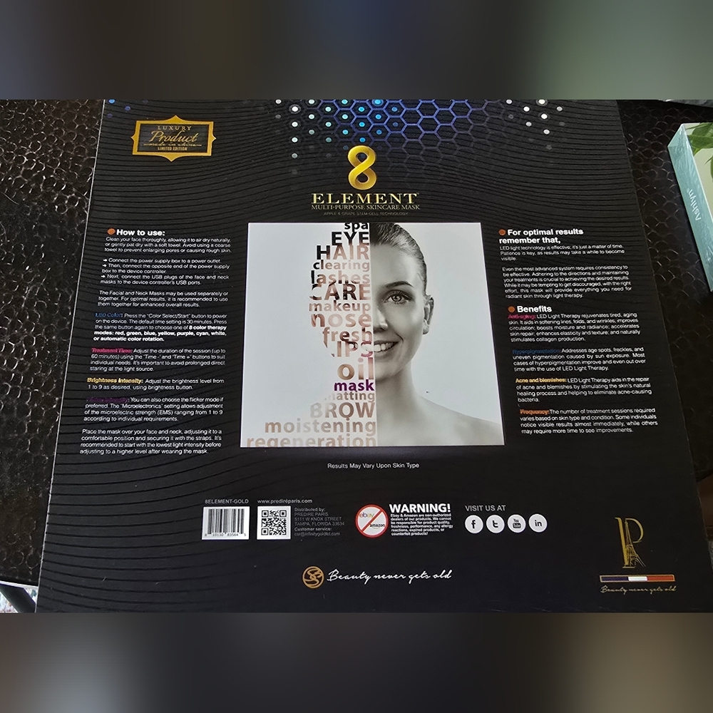 Predire Gold LED Facial Mask - Picture 2 of 5